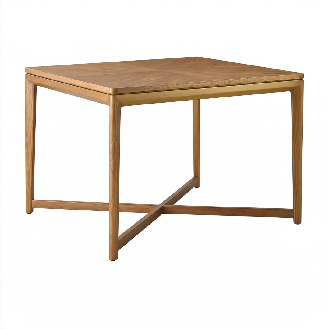 Tavolo da pranzo 120 x 120 x 75 cm in legno marrone - design moderno quadrato