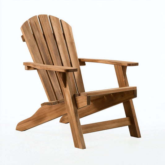 Sedia Adirondack da giardino 78 x 88 x 96 cm in legno marrone con schienale inclinato